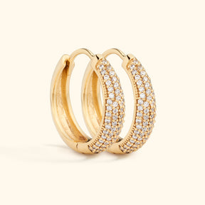 Hailey Pavé Hoops