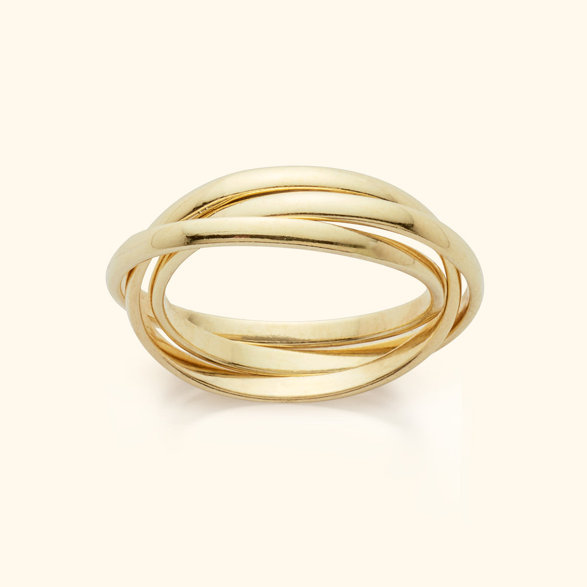 RIng met 3 banden gold plated